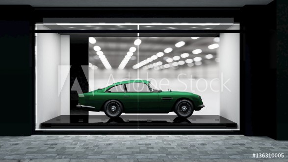 Picture of Schaufenster mit klassischem Automobil